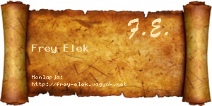 Frey Elek névjegykártya
