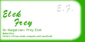 elek frey business card
